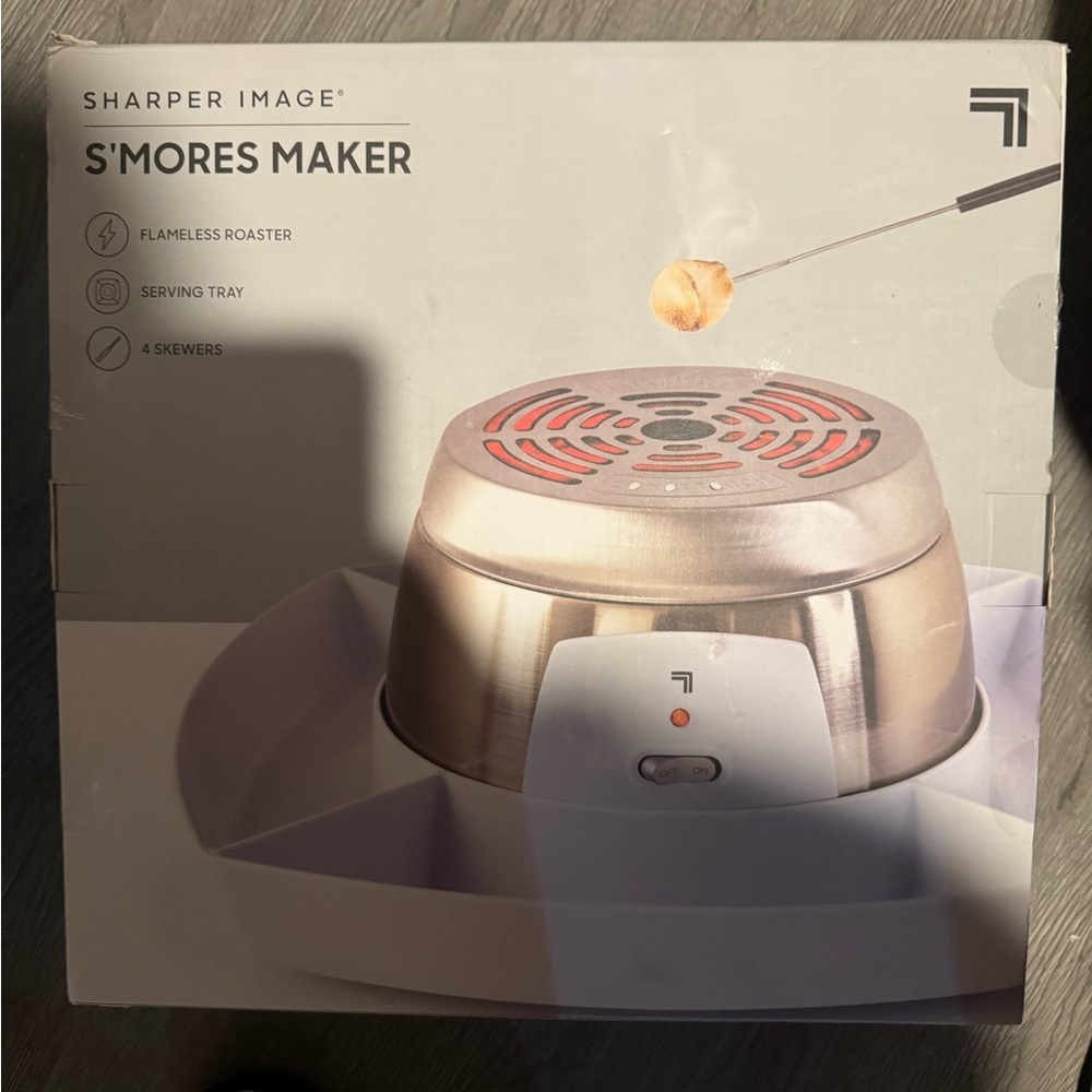 Sharper Image Stainless Steel and White S'mores Maker